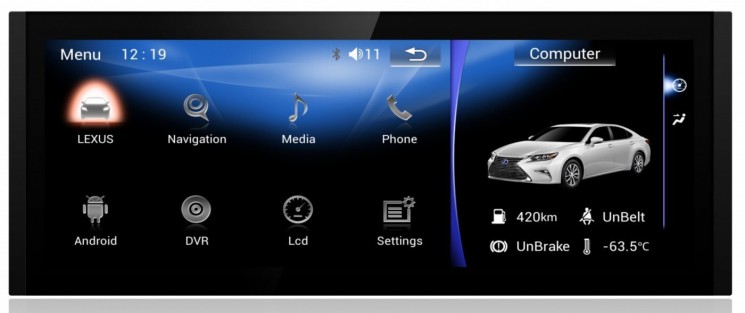 Монитор Android 10,25" для Lexus IS 2013-2018 RDL-LEX-IS High